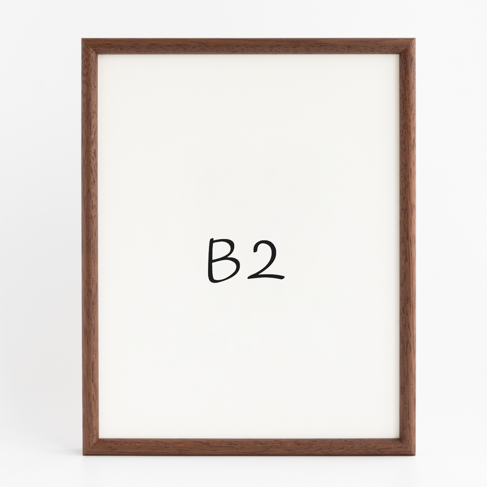 프리미엄 라운드 원목액자 웨딩액자 그림 포스터 프레임 인테리어 B2 515x728mm, 샴페인 - 메인 이미지