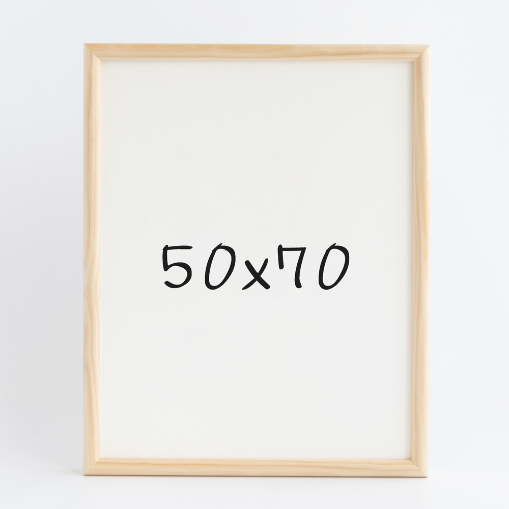 프리미엄 라운드 원목액자 웨딩액자 그림 포스터 프레임 인테리어 50x70 500x700mm, 내츄럴 - 메인 이미지