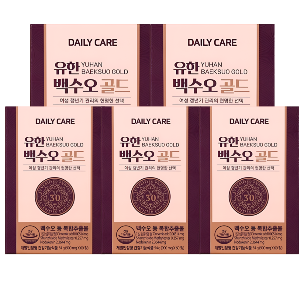 유한양행 백수오 골드 여성호르몬 에스트로겐 60정X5박스 - 메인 이미지