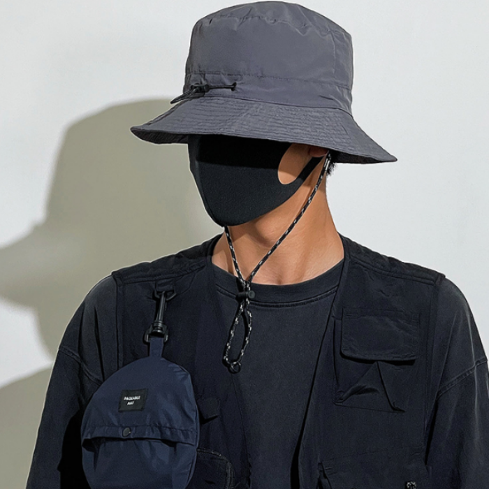 남성버킷햇 방수챙모자 휴대용접이식모자 - 메인 이미지