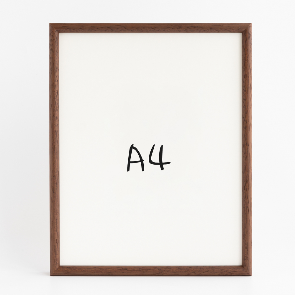 프리미엄 라운드 원목액자 웨딩액자 그림 포스터 프레임 인테리어 A4 210x297mm, 샴페인 - 메인 이미지