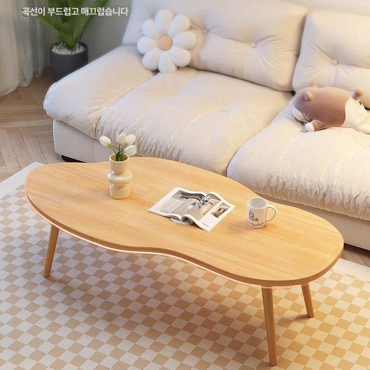원형 테이블 거실 대리석 홈카페 북유럽 찻상 철재 밥상 구름 테이블 따뜻한 80x40x30cm - 상세 이미지 2