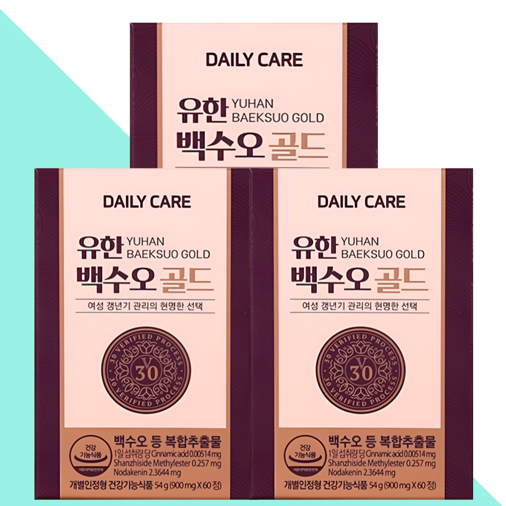 유한양행 백수오 골드 갱년기 에스트로겐 영양제 60정X3개