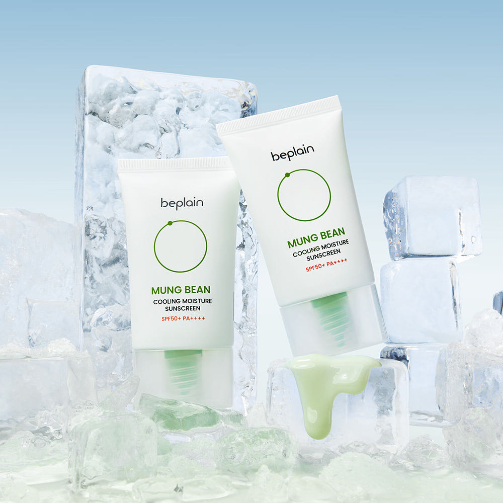 비플레인 녹두 쿨링 수분 선크림 (SPF50+/PA++++) 50ml, 2개