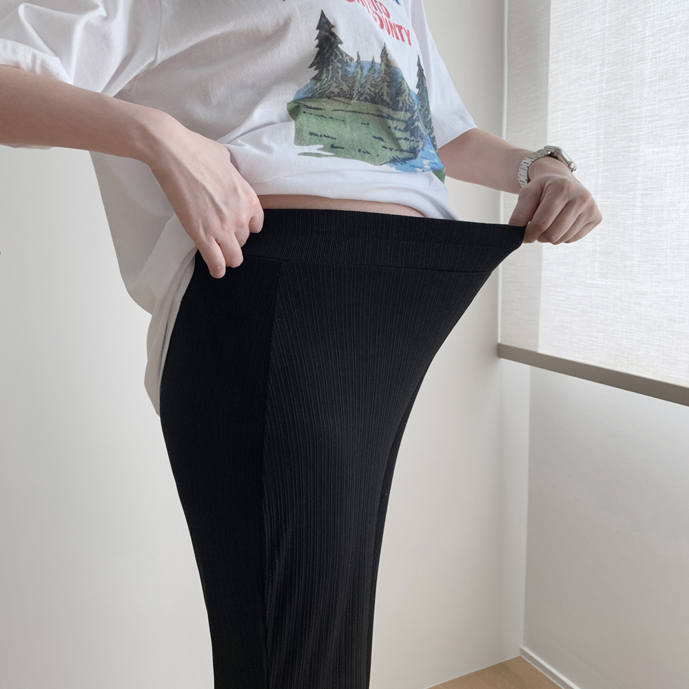 사계절 임부 플리츠팬츠 부츠컷 와이드팬츠 슬랙스 임산부 바지 임부복 바지 만삭 빅사이즈 - 상세 이미지 3