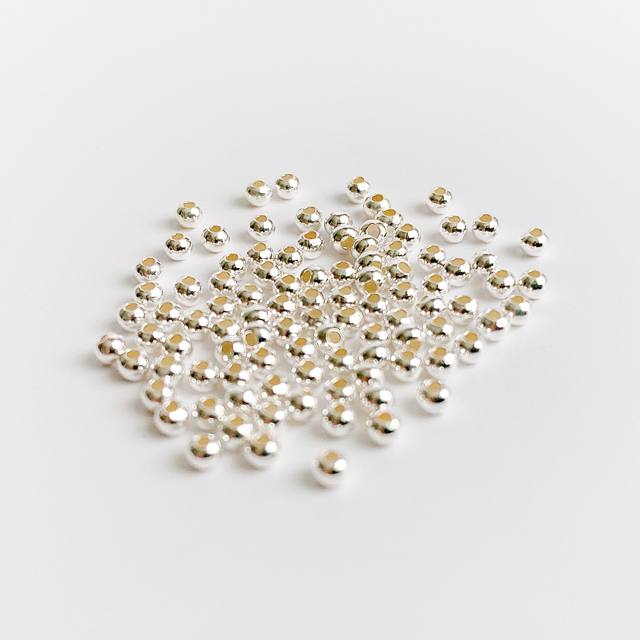 925실버 누름볼 고정볼 DIY 은 재료 마감 부자재 2type 1.5mm, 2mm - 상세 이미지 2