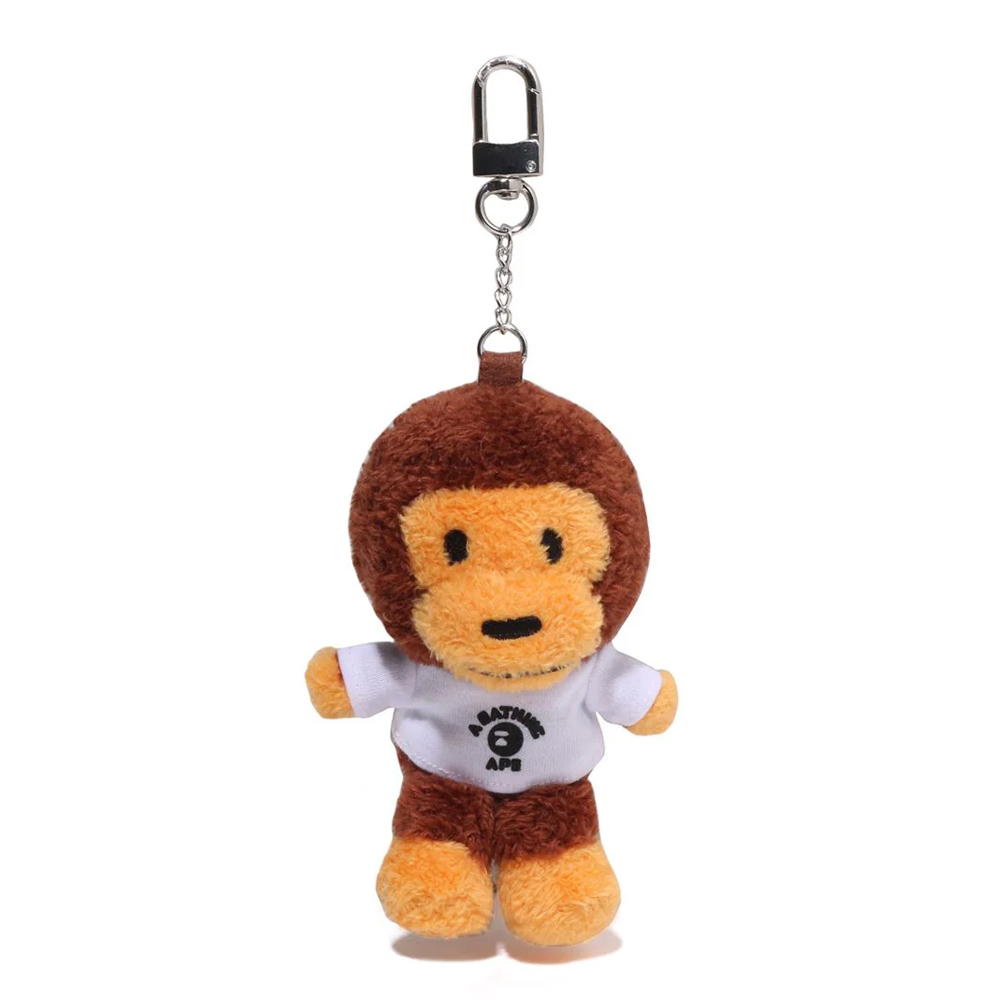 베이프 키체인 BABY MILO COLLEGE TEE PLUSH DOLL KEY CHAIN 2L80-282-006 - 메인 이미지