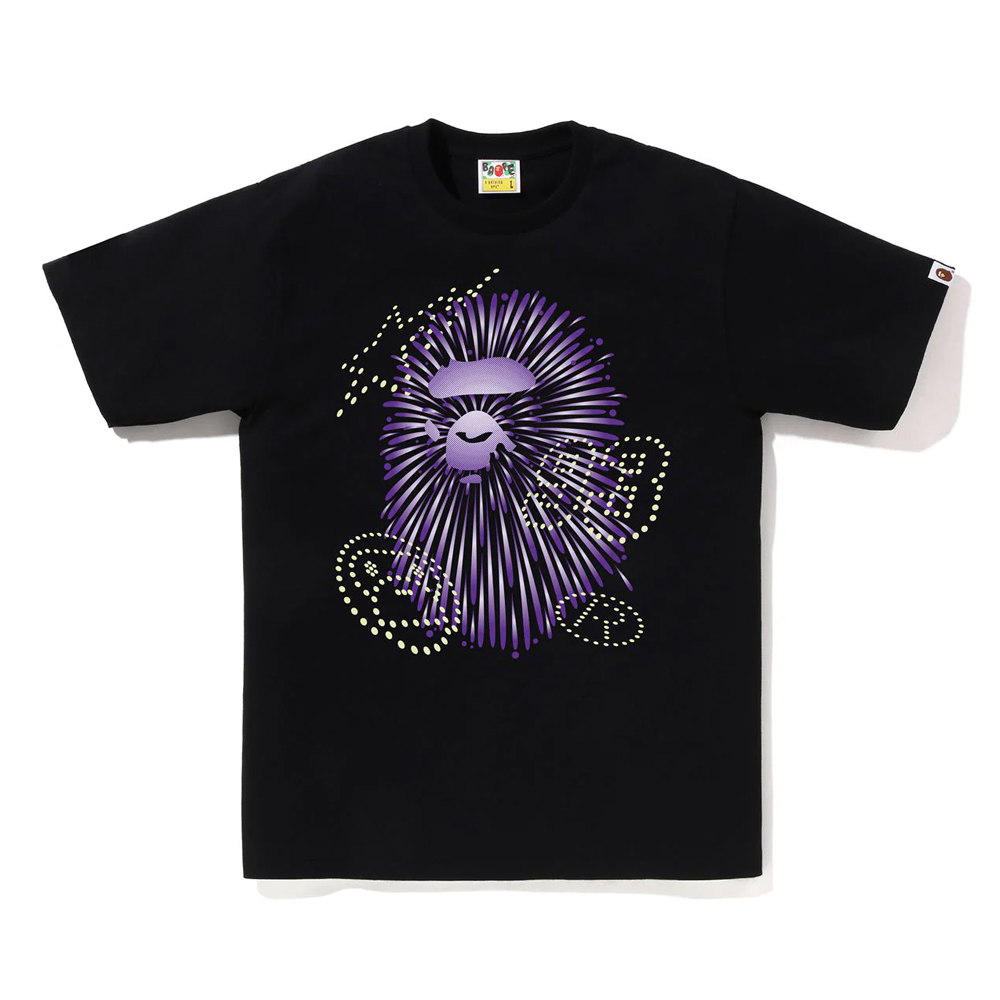 베이프 반팔티 FIREWORK APE HEAD TEE 1 1L72-110-024 - 상품 이미지