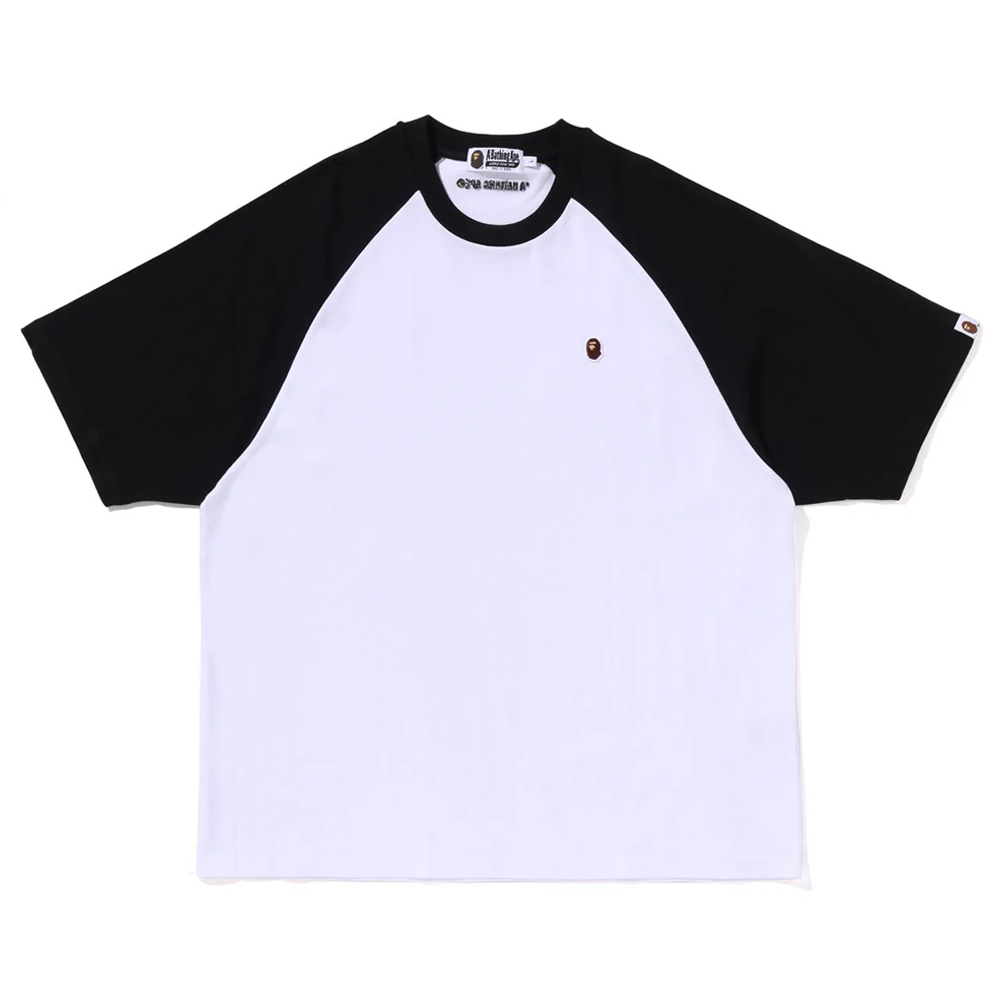 베이프 반팔티 ONE POINT RELAXED FIT RAGLAN TEE 1L80-109-306 - 상세 이미지 2