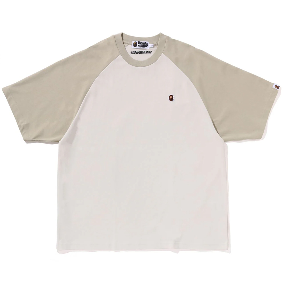 베이프 반팔티 ONE POINT RELAXED FIT RAGLAN TEE 1L80-109-306 - 상품 이미지