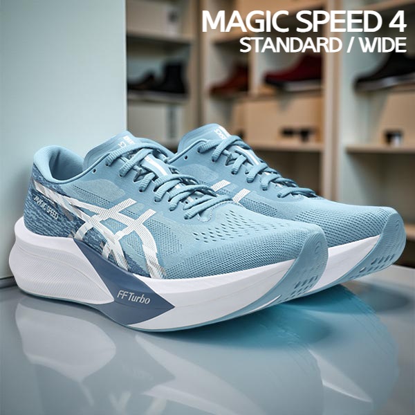 아식스 매직스피드4 남성 러닝화 운동화 2E/3E 스틸워터 1011B873 스탠다드 250