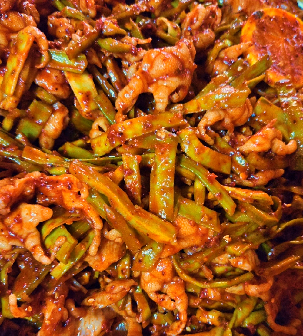 빽미 레몬무뼈닭발 레몬닭발 마라맛 냉채 궁채 캠핑음식 술안주 국내산 500g, 1개 - 상세 이미지 2