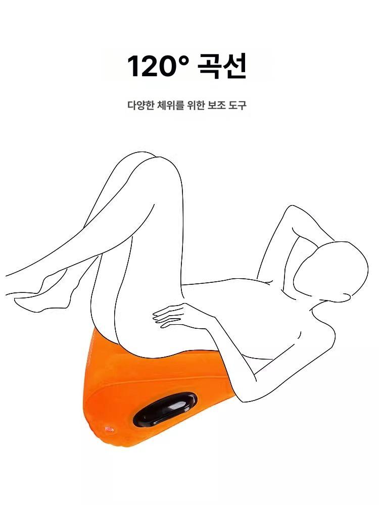휴대용 등받이 허리쿠션 지지대 허리베개 수납가방 오렌지 팔걸이 펌프 제외 기타 규격 - 상세 이미지 5