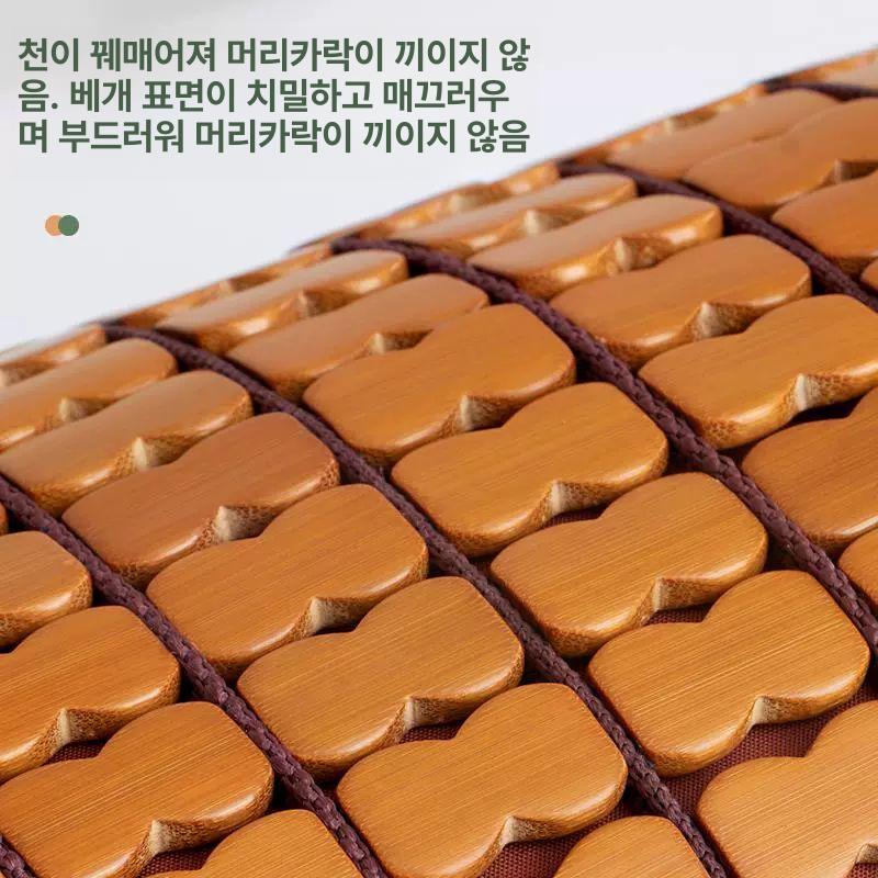시원한 대나무 쿠션 시트 차량용 사무실 통풍 직장인 업그레이드-글로우 브라운 40x40 커버+내장재 - 상세 이미지 2