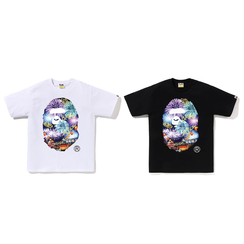 베이프 반팔티 FIREWORK APE HEAD PHOTO TEE 1L72-110-022 - 상세 이미지 5