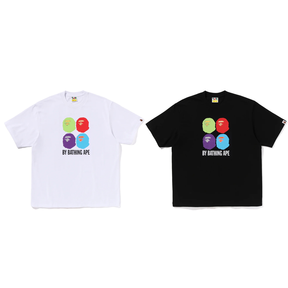 베이프 반팔티 MULTI APE HEAD BY BATHING APE RELAXED FIT TEE 1L80-110-318 - 상세 이미지 5