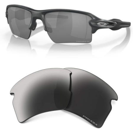 [해외]오클리 오센틱 플랙 2.0 XL OO9188 편광 교체 렌즈 + 번들 백 디자이너 아이웨어 키트 Prizm Low Light