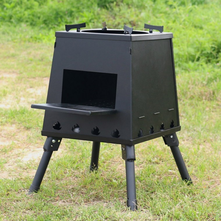 캠핑화목난로 해피캠핑 접이식 화목난로(35x47cm) 불멍 캠핑화로대 캠핑용화목난로