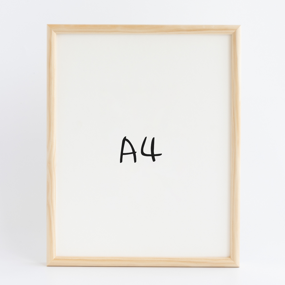 프리미엄 라운드 원목액자 웨딩액자 그림 포스터 프레임 인테리어 A4 210x297mm, 내츄럴 - 메인 이미지