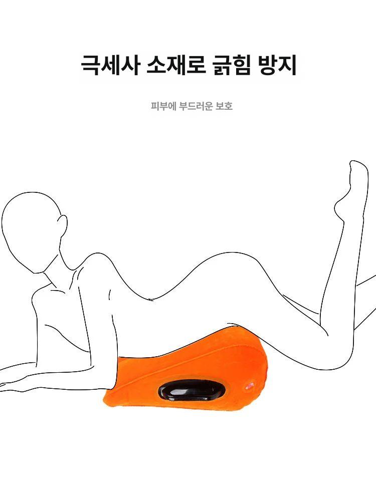휴대용 등받이 허리쿠션 지지대 허리베개 수납가방 오렌지 팔걸이 펌프 제외 기타 규격 - 상세 이미지 4