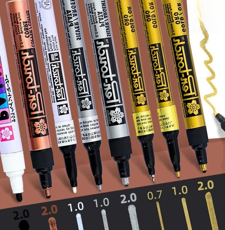 페인트펜 도색펜 마커 골프채 메탈 컬러펜 다용도 피규어 블랙 1.0mm - 상품 이미지