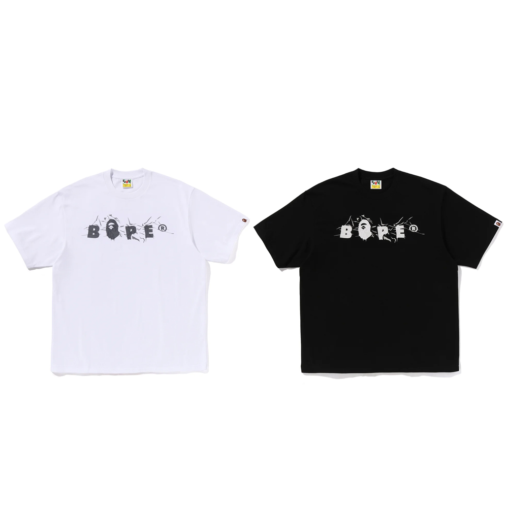 베이프 반팔티 WRINKLE LOGO RELAXED FIT TEE 1L80-110-324 - 상세 이미지 5
