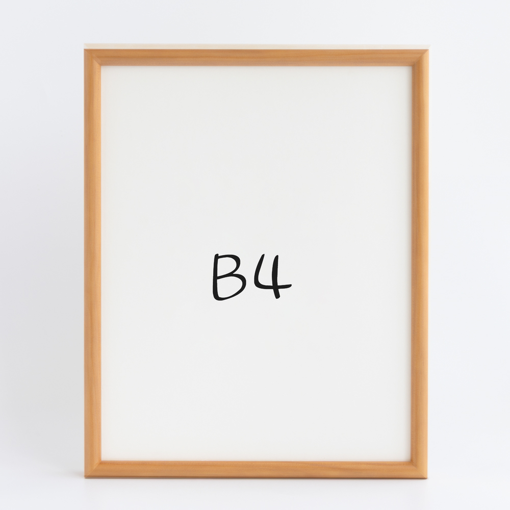 프리미엄 라운드 원목액자 웨딩액자 그림 포스터 프레임 인테리어 B4 257x364mm, 연밤 - 메인 이미지