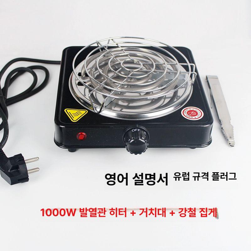 인덕션 핫플레이트 미니 자취생 주방 원룸가스레인지 흑색 1000W 국가 표준 플러그 3구 - 상세 이미지 4