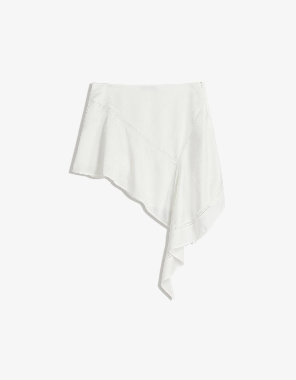 버쉬카 비대칭 자카드 미니 스커트 6186/028 WHITE - 메인 이미지