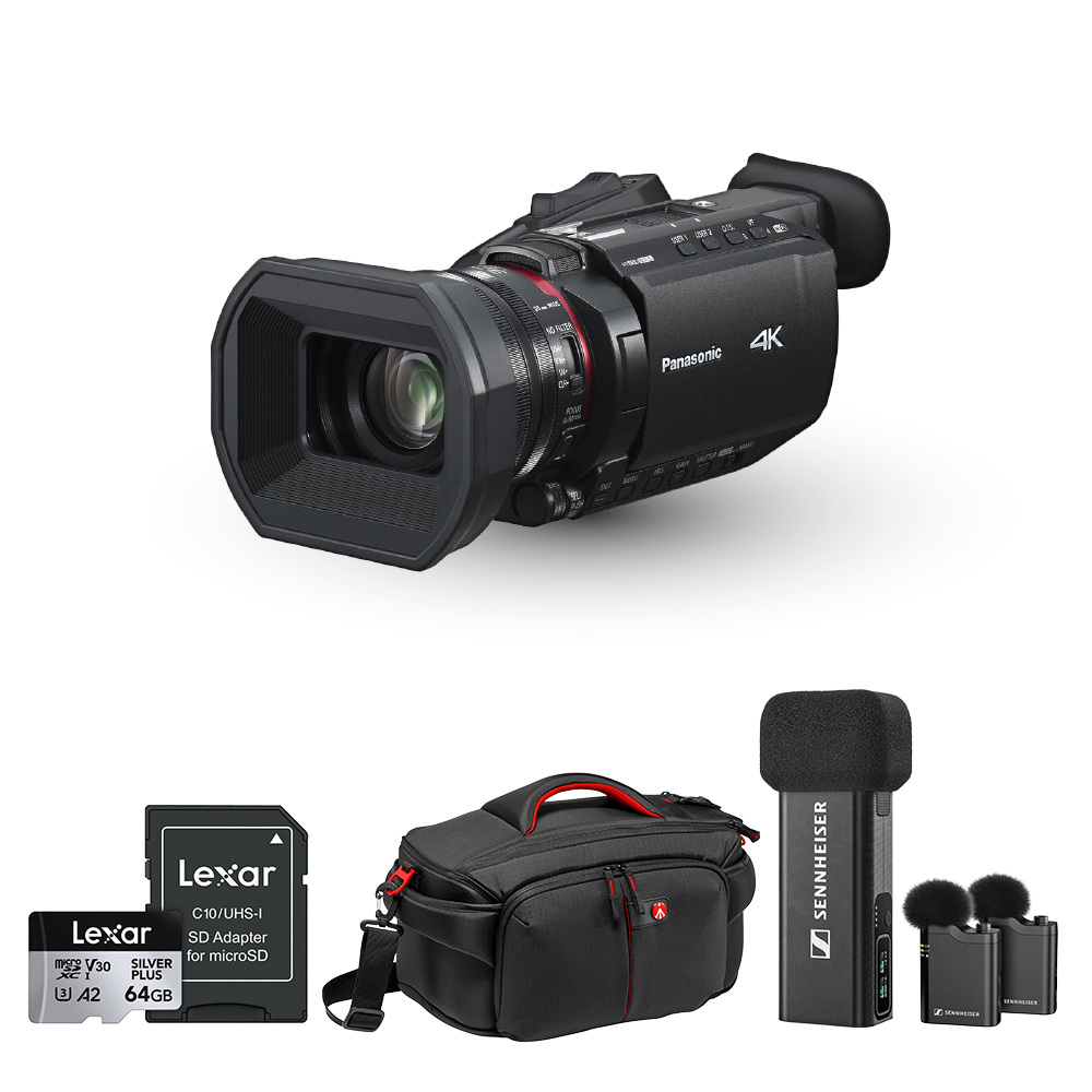 파나소닉 HC-X1600 4K 캠코더 무선마이크 2채널 마스터 패키지 Profile Wireless - 상품 이미지