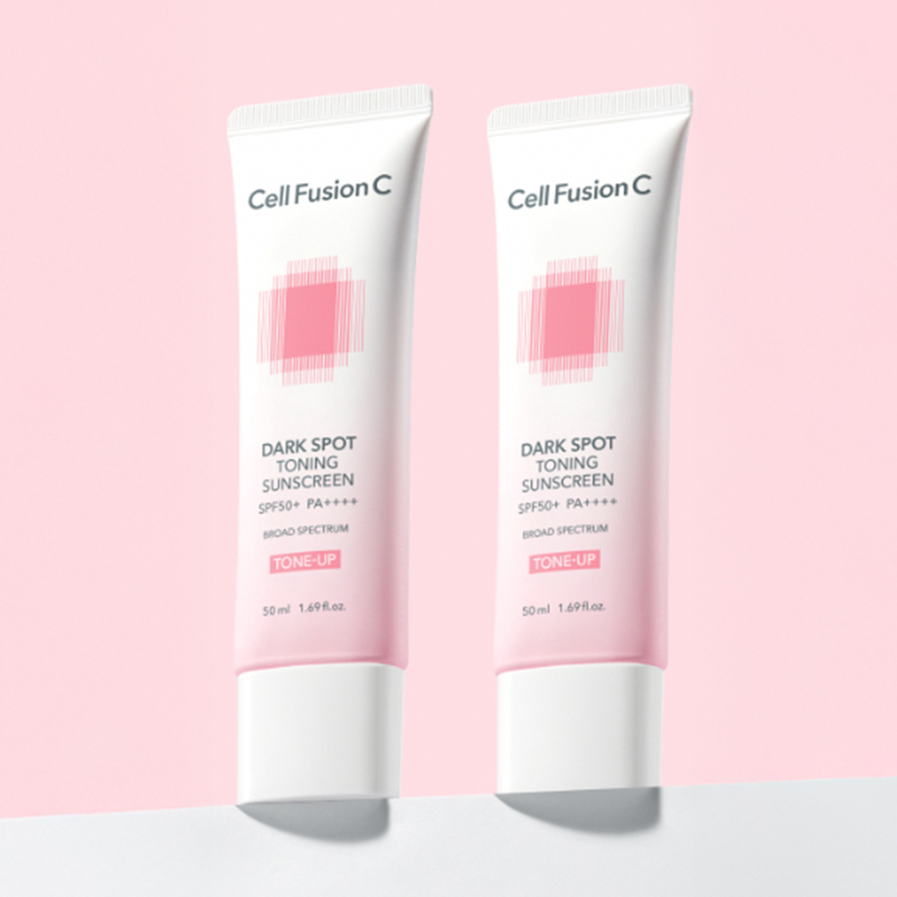 [NEW] 셀퓨전씨 잡티 토닝 썬스크린 50ml+50ml SPF50+ PA++++ / 자연스러운 밀착 톤업 베이스 선크림
