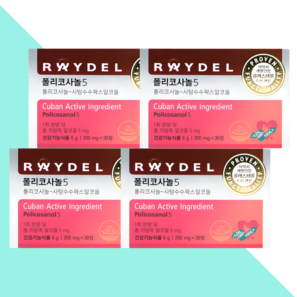 레이델 폴리코사놀 5 HDL LDL케어 30정X4개