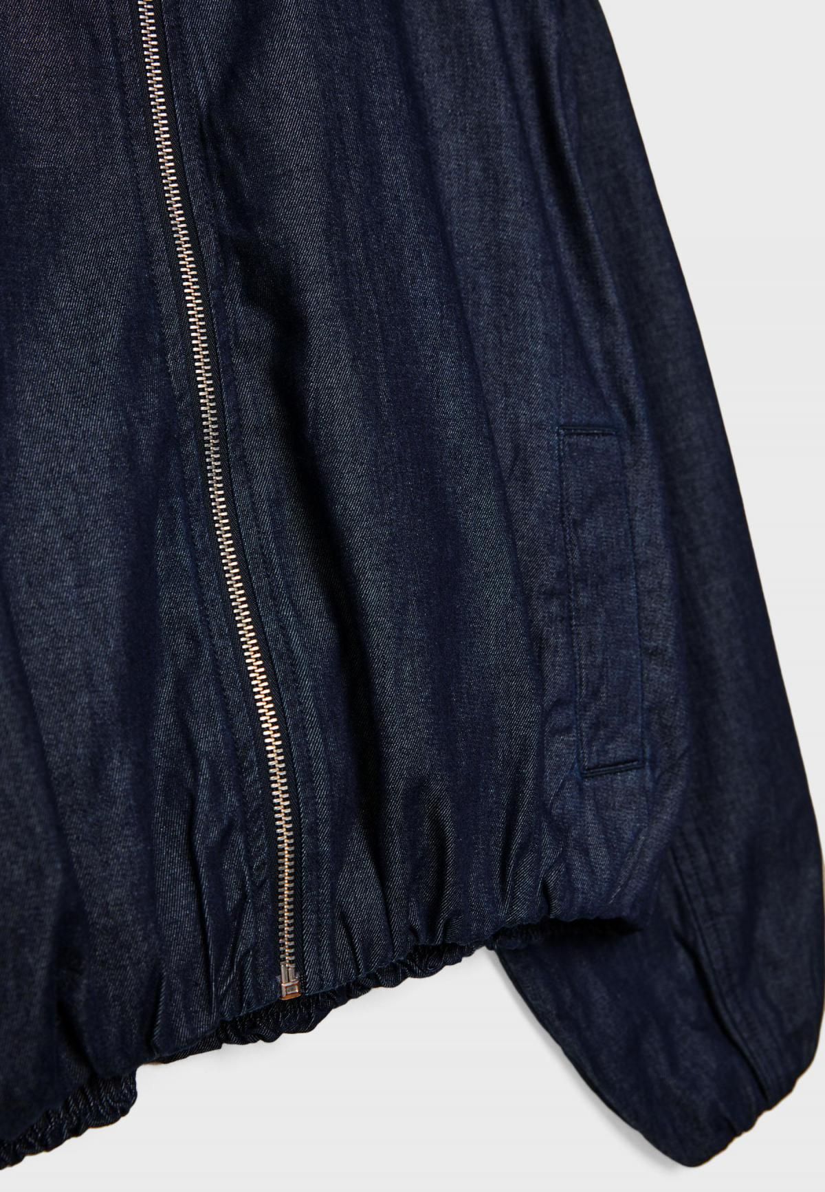 스트라디바리우스 트렌디 데님 퍼프 집업 재킷 5733/566 RINSE BLUE DENIM - 상세 이미지 3