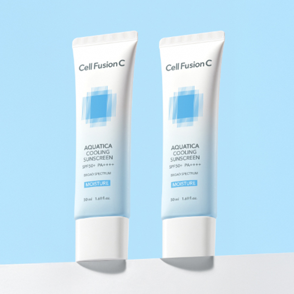 [NEW] 셀퓨전씨 아쿠아티카 쿨링 썬스크린 50ml+50ml SPF50+ PA++++ / 데일리 저자극 수분 선크림