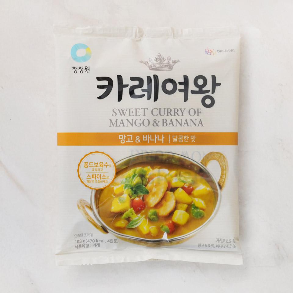 메가마트 대상 청정원 카레여왕 망고&바나나 달콤 108g - 상품 이미지