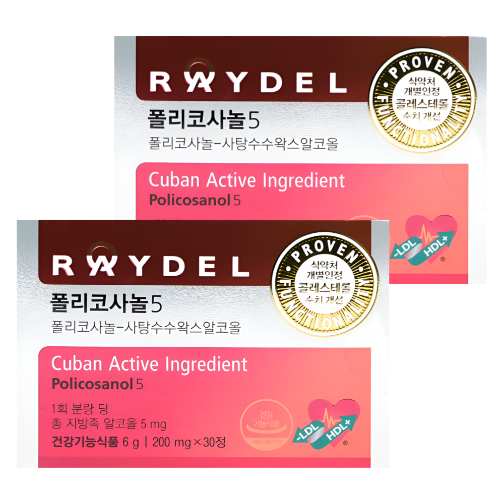레이델 폴리코사놀5 HDL LDL 케어 30정X2박스