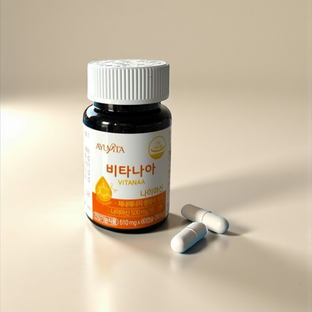 비타나아 미국산 고용량 비타민B3 500mg 니코틴산아미드 나이아신아미드 60캡슐, 6개 이미지 3