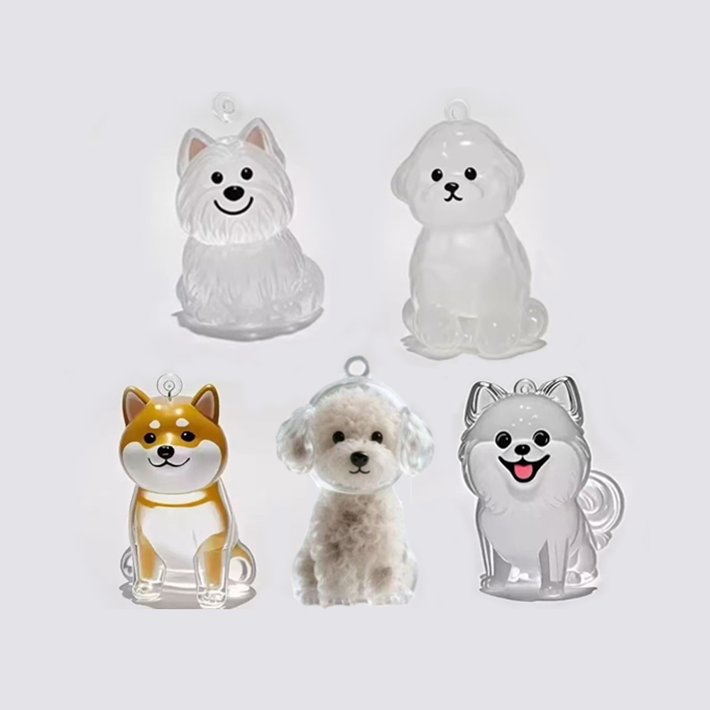 디에르니 강아지 털 보관 키링 투명 캡슐 반려견 펫로스 메모리얼 키홀더 이미지 6
