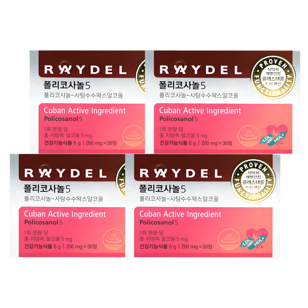 레이델 폴리코사놀5 HDL LDL 케어 30정X4박스