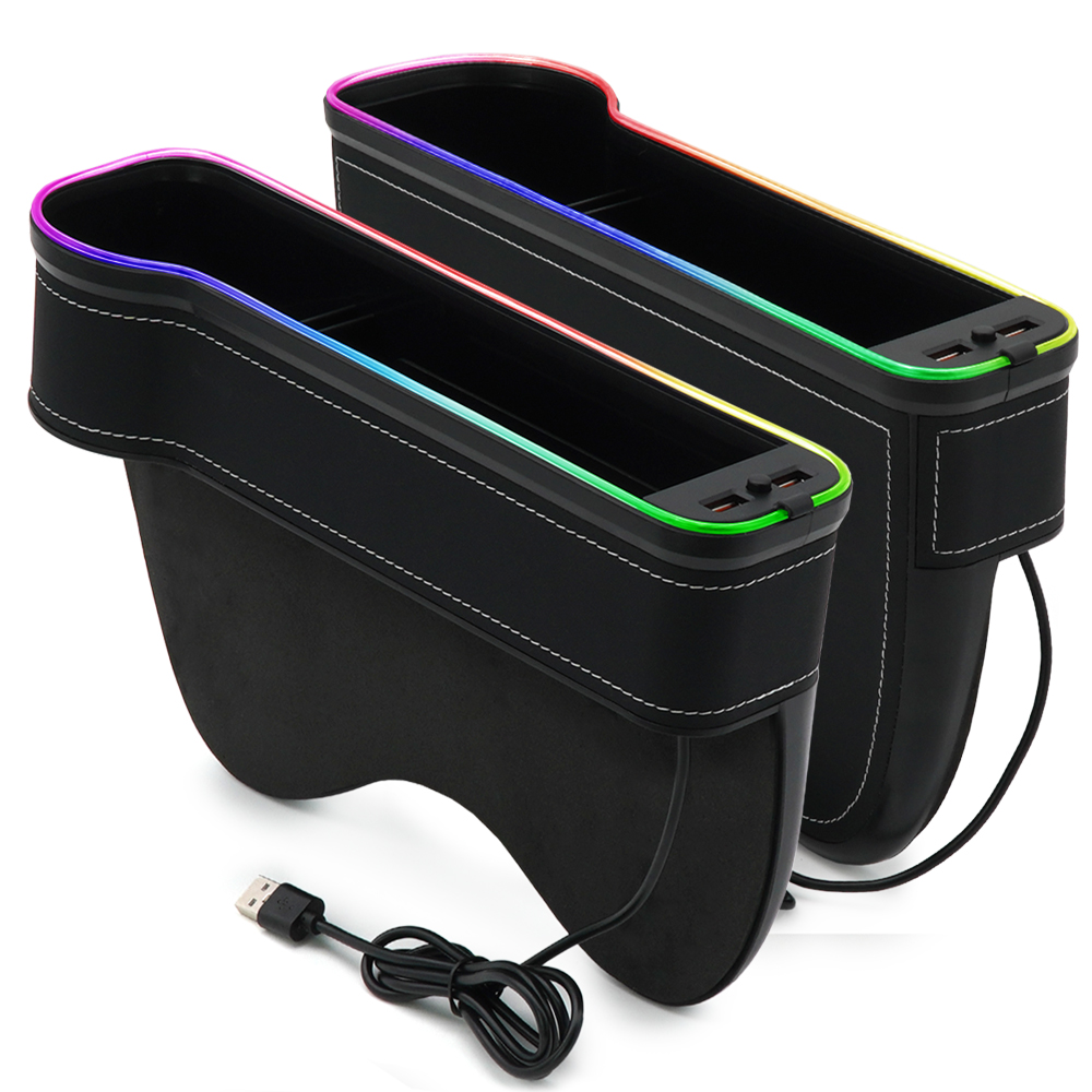 차량용 멀티 컵홀더 틈새 수납함 사이드포켓 QC3.0 USB 충전기 C49 좌우2P - 상세 이미지 2