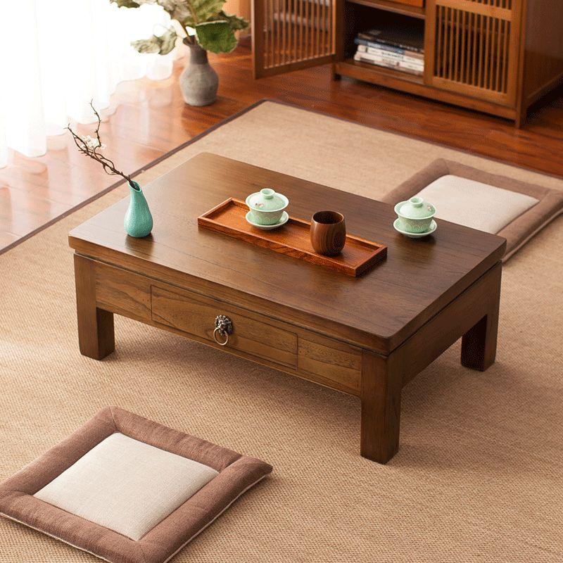 원목 다과상 티테이블 밥상 엔틱 접이식 테이블 좌식 반상 50x40x30 호두색 완전 조립 - 상세 이미지 4