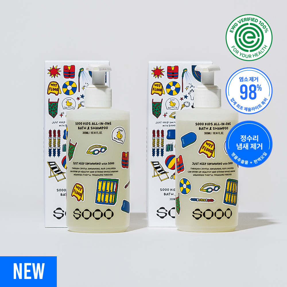 SOOO SWIM KIDS ALL-IN-ONE 수샴푸 키즈 올인원 바스앤샴푸 300ml 1+1 - 메인 이미지