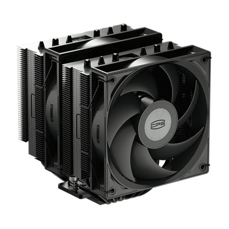 피씨쿨러 PCCOOLER CPS RT620 PRO 카본스틸 듀얼타워 공랭 CPU 쿨러 (블랙)
