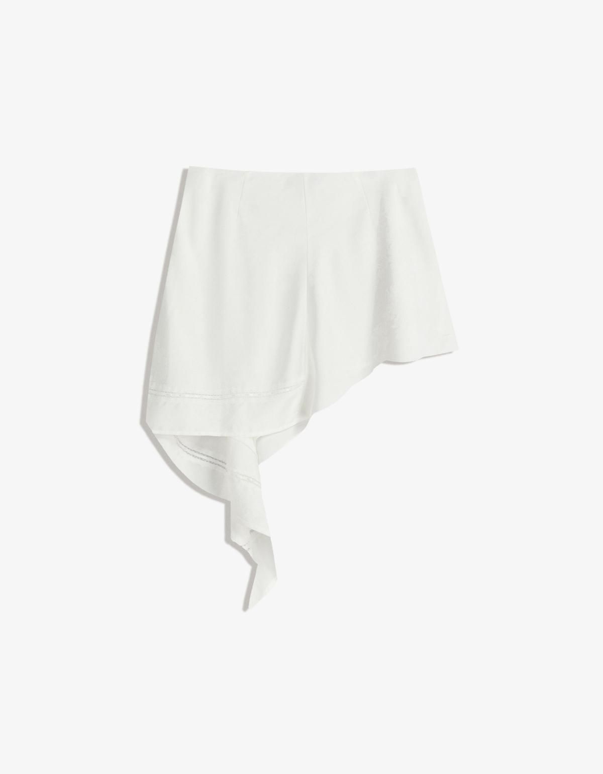 버쉬카 비대칭 자카드 미니 스커트 6186/028 WHITE - 상세 이미지 4