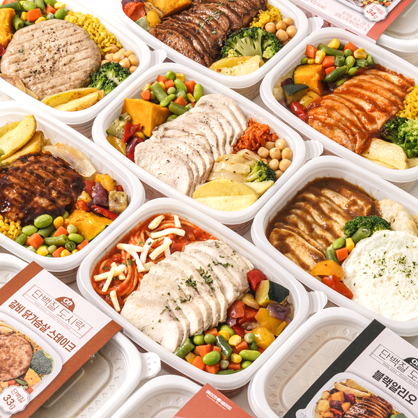 [메이크샐러드] 단백질 닭가슴살 직장인 벌크업 식단 냉동 도시락 간편식 14종 세트