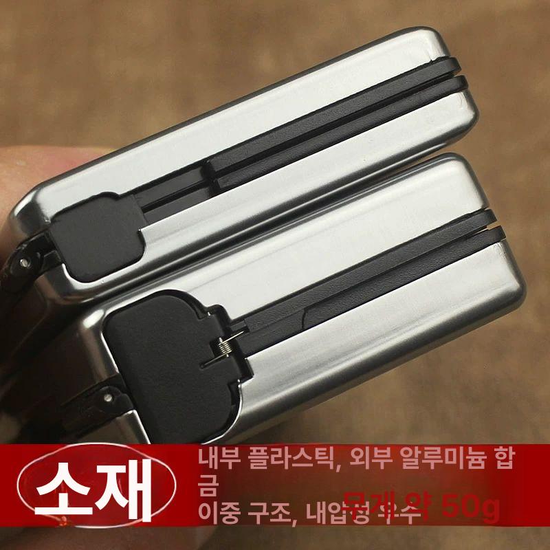 자동 담배케이스 알루미늄 멋진 흡연 휴대용 담뱃갑 그레이 6개입 - 상세 이미지 4