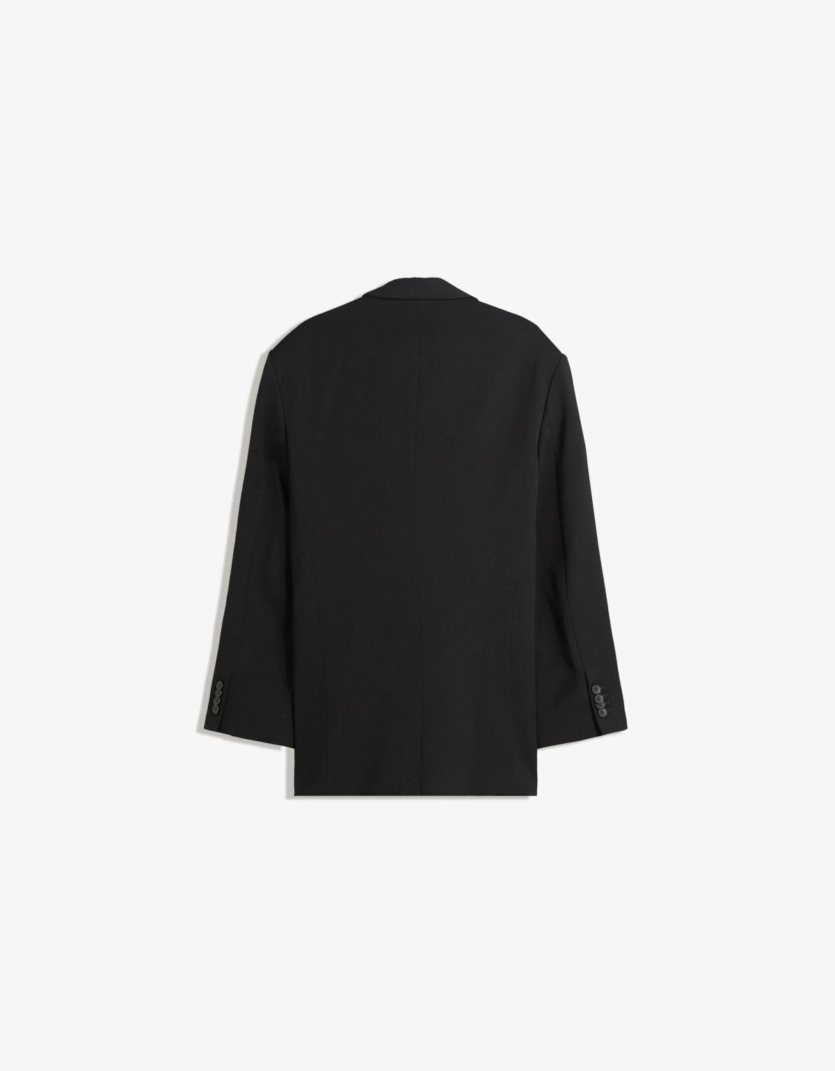버쉬카 오버핏 테일러드 블랙 블레이저 6540/710 BLACK - 상세 이미지 5