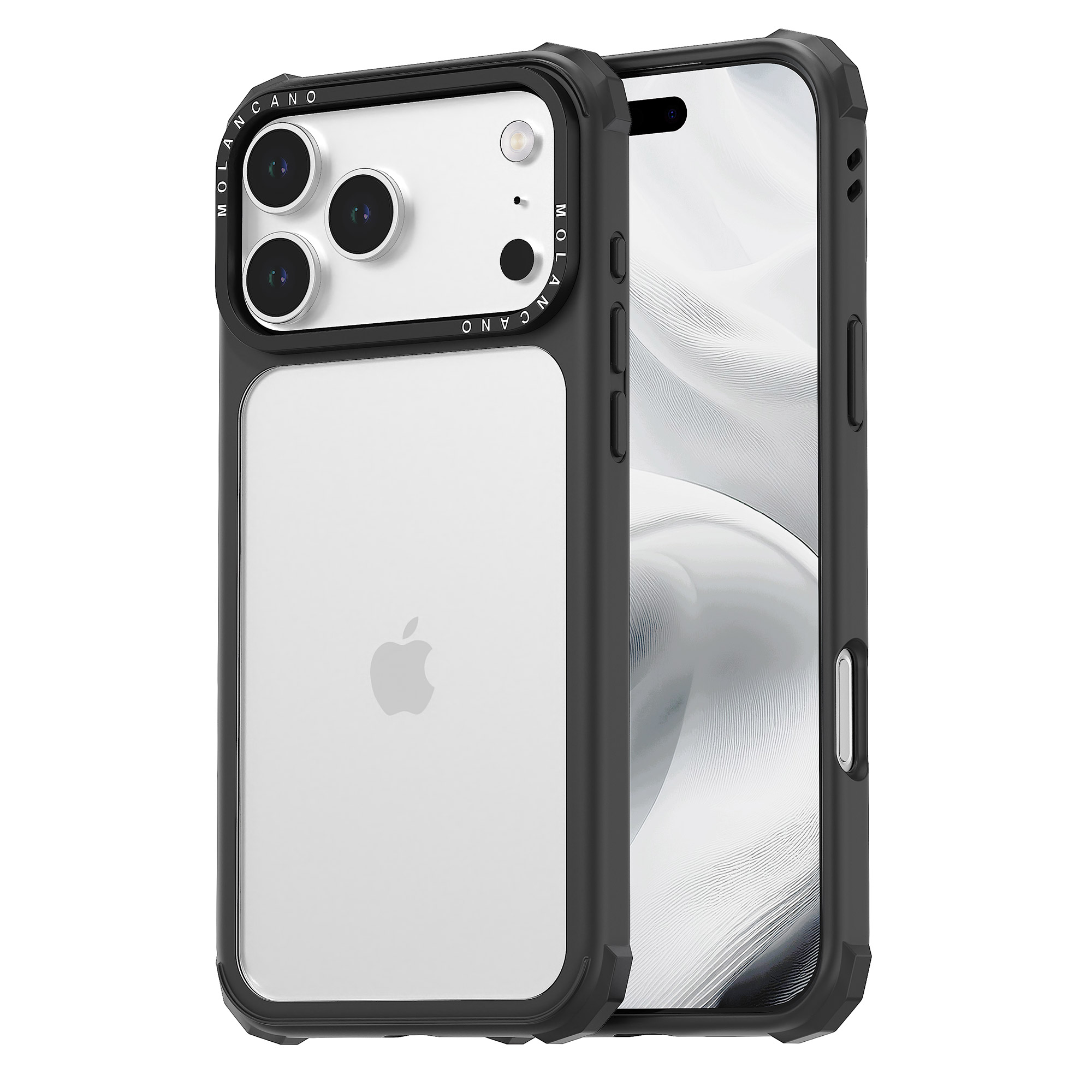 모란카노 임팩트 에어쿠션 범퍼 케이스 투명, 아이폰17 프로 맥스