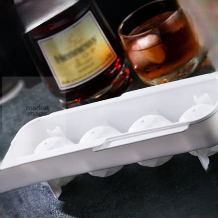 마켓다인67 아이스볼트레이4구 2개 미니아이스볼트레이 얼음틀 실리콘미니아이스볼트레이