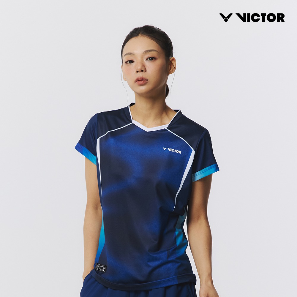 빅터 배드민턴복 배드민턴의류 반팔 경기복 티셔츠 VT25CGW031F - 메인 이미지
